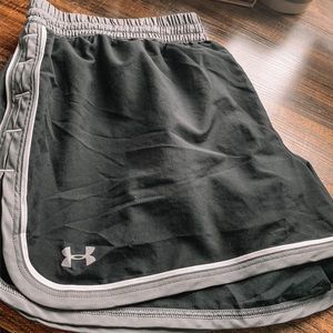 Under Armor shorts.